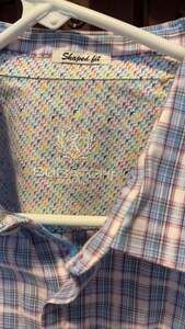 Bugatchi Uomo Men's Multi Color Check Cotton Casual Shirt M